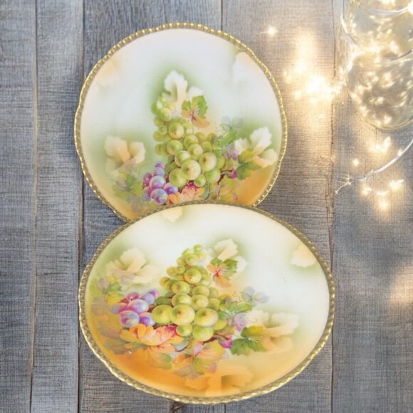Royal Rudolstadt Prussia Porcelain Hand Painted Dish Plate Antique 6inch Set 4 - Picture 2 of 13